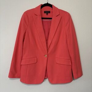 Talbots Blazer Single Button Gold Size 10 Career Casual Spring Coastal Classic